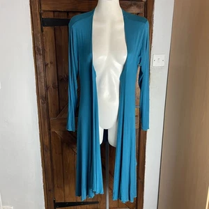 Kettlewell Blue Long Sleeve Longline Open Waterfall Cardigan Size LL/XL UK 16/18 - Picture 1 of 8