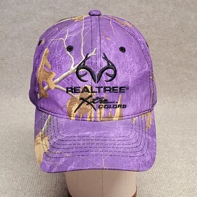 Real Tree Xtra Colors Baseball Hat Cap Strap Back Purple Camo Outdoor Adjustable - Image 1 of 4