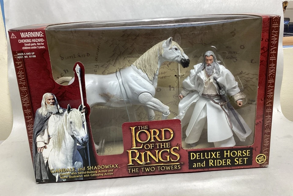 Lord of The Rings Deluxe Rider Gandalf & Shadowfax Action Figure Toy Biz 2002