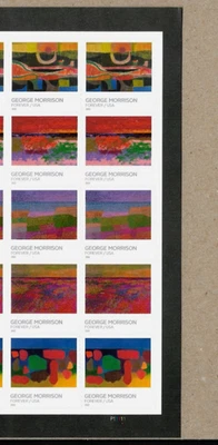 GEORGE MORRISON US #5688-5692 LANDSCAPE PAINTER 10 MVF FOREVER STAMP PLATE BLOCK - Image 1 of 2