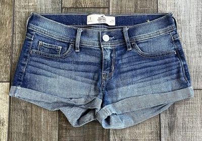 Hollister Women’s Short-Short Low Rise Denim Shorts Size 5/27 - Image 1 of 3