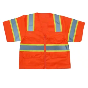 4XL High Visibility Class 3 Orange Safety Vest - Picture 1 of 12