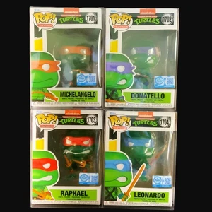 Pop Cave 2025 COMPLETE TMNT TRANSLUSCENT SET Funko Special Edition in Protectors - Picture 1 of 21