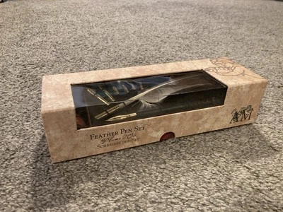 Authentic Models MG118 Calligraphy Feather Pen Set with Stylus & Ink - Image 1 of 3