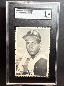 1969 Topps Deckle Edge Roberto Clemente #27 SGC 1 TOP PREIS - Bild 1 von 2
