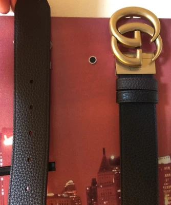 Cinturón Gucci Reversible Doble G Hebilla Talla 100cm Se Ajusta Cintura 34-36 - Imagen 1 de 3