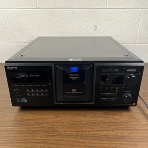 BROKEN Sony CDP-M555ES 400 CD Compact Disc Changer/Player Table Error No Remote - Picture 1 of 9