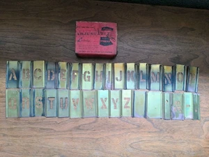 Reese's Adjustable Stencils 1" Brass Alphabet & Punctuation Symbols 32 10028 - Picture 1 of 6