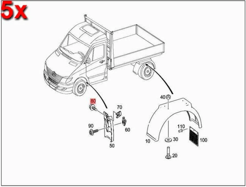 Genuine MERCEDES SMART Amg GT Roadster Sl Sheet Metal Screw 5 Pcs 000000000925 - Image 1 of 1