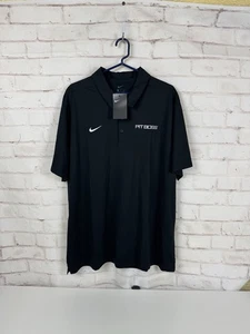Nike Golf Polo Shirt Uomo 2XL Dri-Fit Manica Corta Fit NERA Pit Boss Nuova con etichette! - Foto 1 di 8