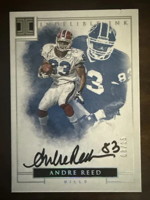 2016 Impeccable Andre Reed Indelible Ink auto  #08/15 - Image 1 of 2