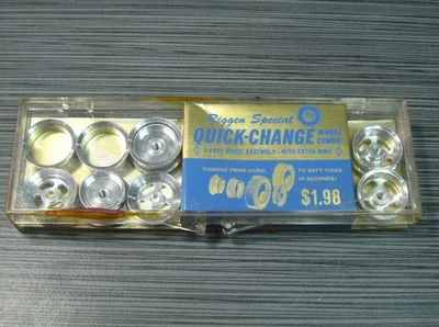 Juego combinado de ruedas especial de cambio rápido RiGGen años 60 SLOT CAR NOS VINTAGE 1/24 Foto 1 de 4
