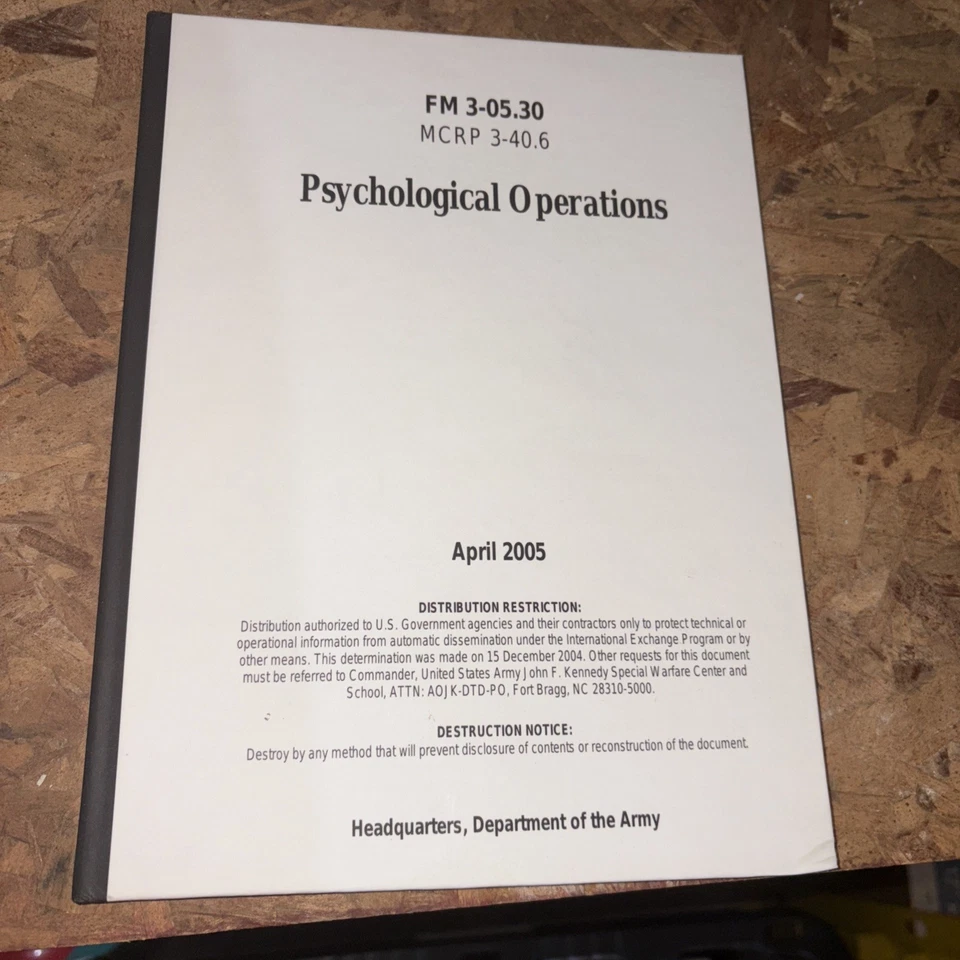 FM 3-05.30 (FM 33-1) Psychological Operations, - Image 1 of 1