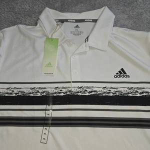 Polo Adidas Prime Verde Hombre XL Blanco Rayas Golf Manga Corta  - Imagen 1 de 9