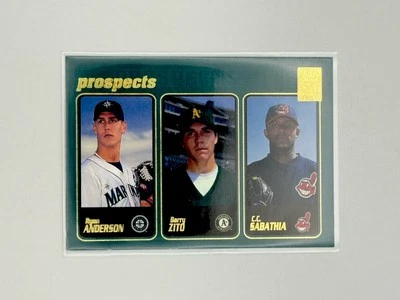 2001 Topps #363 CC Sabathia HOF - Barry Zito Prospects RC - Image 1 of 3
