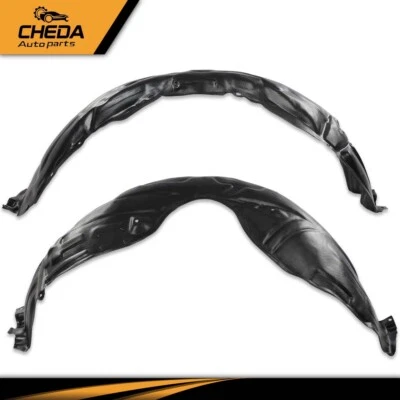 Fit For 07-11 Toyota Camry Fender Liner Set Front Driver & Passenger Side Black - Image 1 of 4
