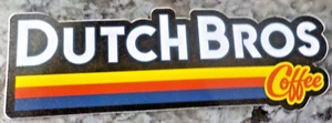 Dutch Bros September 2021 National Coffee Day Classic Logo Stripe Sticker - Bild 1 von 2