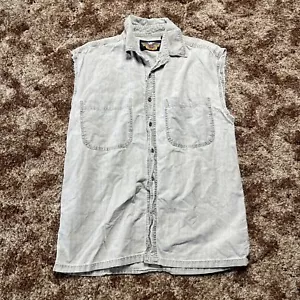 Camicia senza maniche con bottoni Harley-Davidson taglia Large - Foto 1 di 7