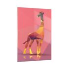 Wandbilder 50x70cm Glasbild Giraffe modern Grafik Klein Bilder Art Wanddeko