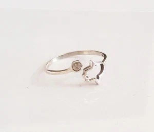Anillo Hamsa circón cúbico de plata esterlina 925 judía tallas 5.5 6 9 NUEVO - Imagen 1 de 5