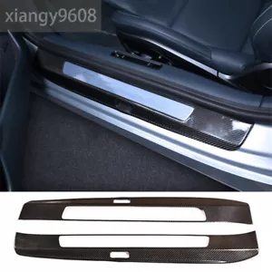 Real Carbon Fiber Outer Door Sill Guard Scuff Panel Trim For Porsche 911 2019-23 - Bild 1 von 12