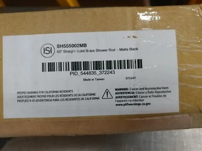 Signature Hardware SH555002MB / 466741 60" varilla de ducha recta de latón negro mate Foto 1 de 4