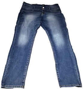 Jordache Super Skinny Jeans Girls 16 Blue Denim Medium Wash High-Rise Button-Fly - Picture 1 of 1