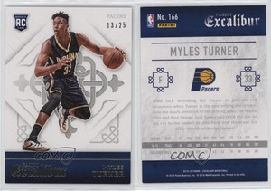 2015-16 Panini Excalibur Rookies Gold /25 Myles Turner #166 Rookie RC