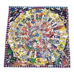 HERMES Carre 140 L'Epopee d'Hermes Cashmere Silk Wrap Shawl Scarf - Picture 1 of 10