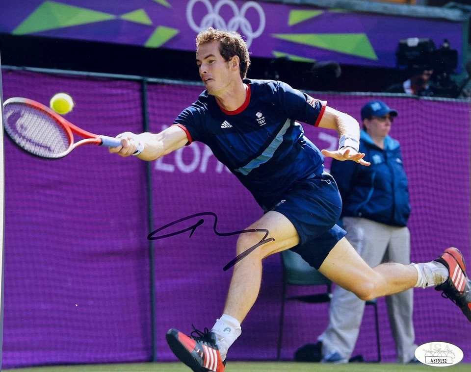 FOTO 8X10 TENIS AUTOGRAFIADA FIRMADA POR ANDY MURRAY #2 WIMBLEDON US OPEN FRANCESA JSA Foto 1 de 2