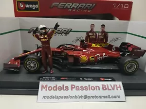 Ferrari SF1000 Vettel Tuscan GP 2020 1/18 Burago+ Figurine Driver - Foto 1 di 24