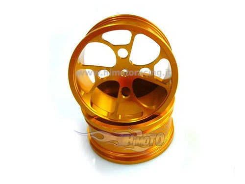 M616 COPPIA DI CERCHI IN METALLO ERGAL RICAMBI MODELLI 1/18 OFF ON ROAD HIMOTO  - Immagine 1 di 1