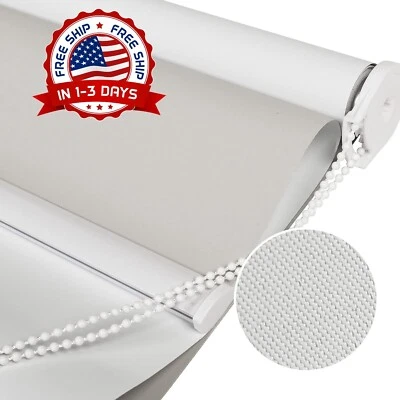 Persianas enrollables 100 % opacas para el hogar oficina dormitorio color gris - Image 1 of 4