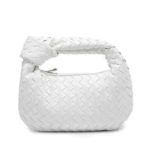 Bolso de mano tejido anudado Gomayee para mujer bolso hobo de diseñador de moda blanco - Imagen 1 de 7
