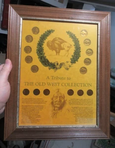 RARE Framed The Old West Collection Indian Head Cent & Buffalo Nickel Collection - Picture 1 of 10