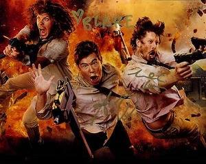 WORKAHOLICS TV SHOW CAST signed 8x10 autograph photo W/ BLAKE ANDERS ADAM - Picture 1 of 3