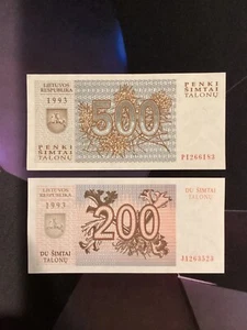 Lithuania Banknote Lot - Picture 1 of 2