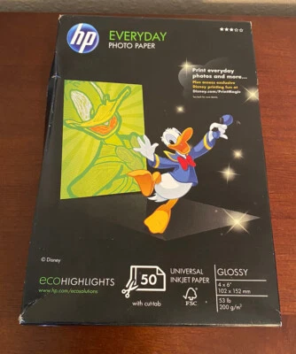 HP Everyday Semi Gloss Photo Paper 4x6 50 Sheets Q8868A New Glossy - Image 1 of 3