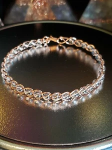 Clear Crystal Quartz Bead Bracelet  - Picture 1 of 3