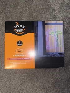 HYDE & EEK! LED NEON ANIMATED GRIM REAPER HALLOWEEN LIGHT WALL DECOR SIGN TARGET - Picture 1 of 2