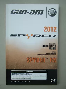 Benutzerhandbuch, operators guide, can-am® Spyder® RS 2012, 219000821 english - Bild 1 von 2