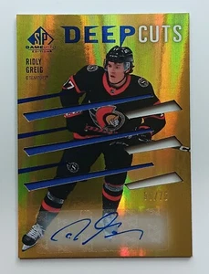 2023-23 Upper Deck Deep Cuts Rookie Auto Ridly Greig /75 Ottawa Senators RC - Picture 1 of 2