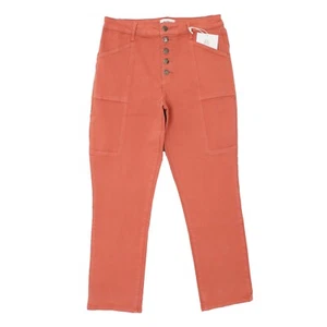 PISTOLA High Waist Utility Crop Straight Leg Pant 30 Button Fly Red Rock NWT B29 - Picture 1 of 5