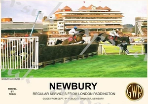 Póster ferroviario estilo vintage estampado Newbury A4/A3/A2 - Imagen 1 de 1