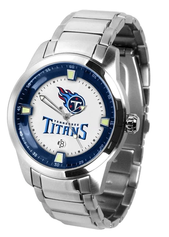 Tennessee Titans Watch Mens Game Time Titan Stainless Date Wristwatch Cover