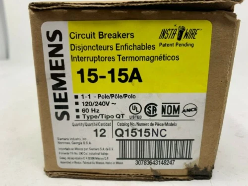 SIEMENS / ITE Q1515NC - (Box of 12, no clip) - Siemens 15 Amp Tandem Breaker