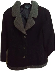 BRAETAN Wool Peacoat Womens Size M Black (made in Russia) - Picture 1 of 4