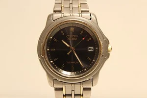 NICE "CITIZEN" ECO DRIVE SOLAR TITANIUM MEN'S QUARTZ WATCH - Picture 1 of 9