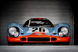 Porsche 917K 1969 LeMans Steve McQueen: impresión de metal - lienzo - póster de película Fuji - Imagen 1 de 36
