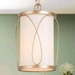 BELLA Modern Farmhouse Gold Mini Pendant 1-light Adjustable Off-white - Picture 1 of 4